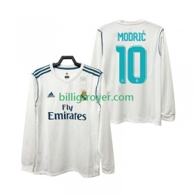 Billige Fotballdrakter Real Madrid Modrić 10 2017 Retro Hjemmedraktsett 2018 Langermet